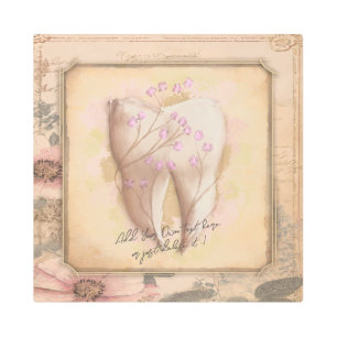 Elegant Vintage Old Fashioned Dental Gift notebook Metal Print