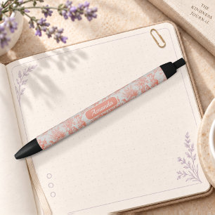 Elegant vintage orange toile de jouy pen