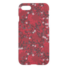Elegant Vintage Oriental Red Floral Pattern iPhone 8/7 Case