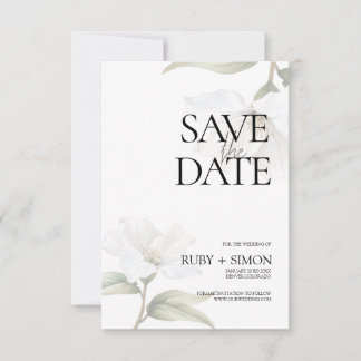  Elegant Vintage Oriental White Magnolia  Save The Date