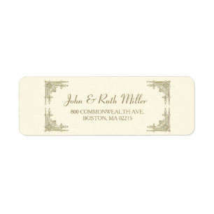 Elegant Vintage Ornament 1 Return Address Labels