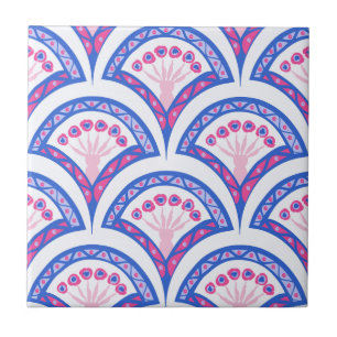 Elegant Vintage Ornamental Artwork Ceramic Tile