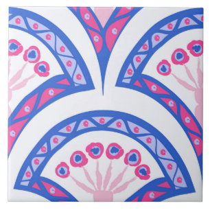 Elegant Vintage Ornamental Artwork Ceramic Tile