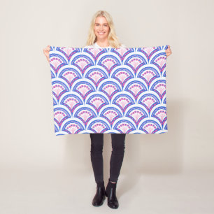 Elegant Vintage Ornamental Artwork Fleece Blanket