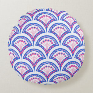 Elegant Vintage Ornamental Artwork Round Pillow