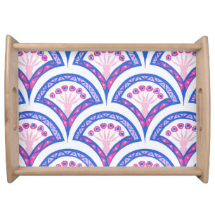 Elegant Vintage Ornamental Artwork Serving Tray