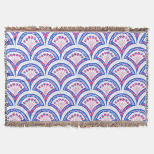 Elegant Vintage Ornamental Artwork Throw Blanket