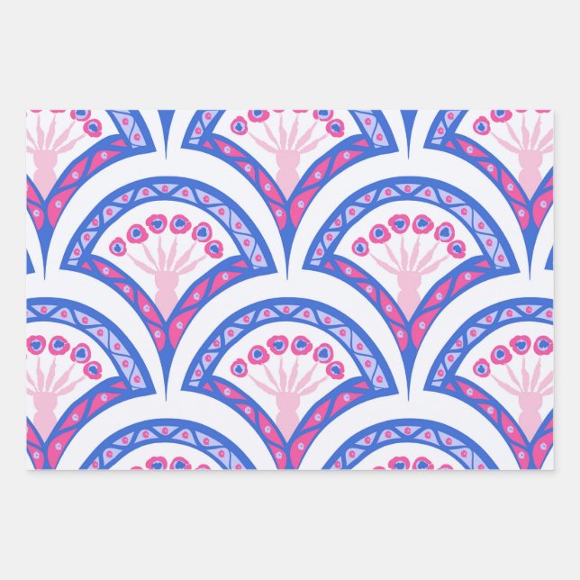 Elegant Vintage Ornamental Artwork Wrapping Paper Sheets (Front)