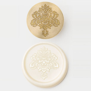 Elegant Vintage Ornamental Vector Wax Seal Stamp
