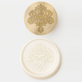 Elegant Vintage Ornamental Vector Wax Seal Stamp