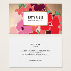 Elegant Vintage Painted Floral Art Designer Business Card