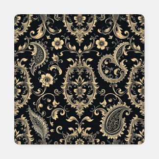 Elegant Vintage Paisley Damask Pattern Coaster Set