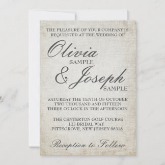 Elegant Vintage Paper Wedding Invitation