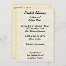Elegant Vintage Papyrus Tan Border Bridal Shower