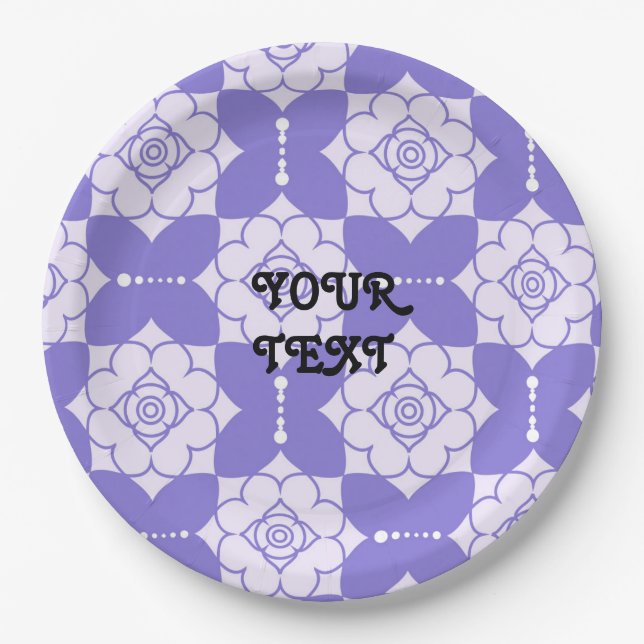 Elegant Vintage Pattern Paper Plates (Front)