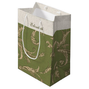 Elegant Vintage Pattern Wedding Favor Medium Gift Bag