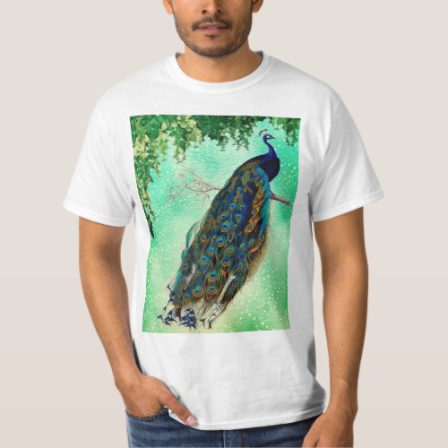 Elegant vintage peacock artwork                    T_Shirt