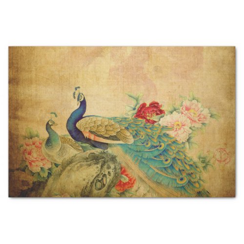 Elegant Vintage Peacocks Tissue Paper