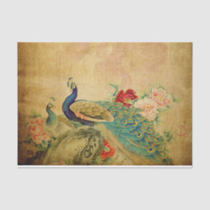 Elegant Vintage Peacocks Tissue Paper