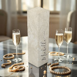 Elegant Vintage Pearl Damask Personalized Wine Box<br><div class="desc">Elevate your wine gift with this elegant wine box featuring a chic vintage pearl-colored damask pattern and a personalized script name. Perfect for bridal showers,  weddings,  or special occasions,  this sophisticated design pairs beautifully with the Pearls and Prosecco theme,  adding a touch of timeless elegance to any celebration.</div>