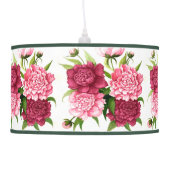 Elegant Vintage Peonies Hanging Lamp (Left)