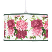 Elegant Vintage Peonies Hanging Lamp (Back)