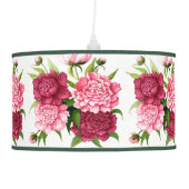 Elegant Vintage Peonies Hanging Lamp (Right)