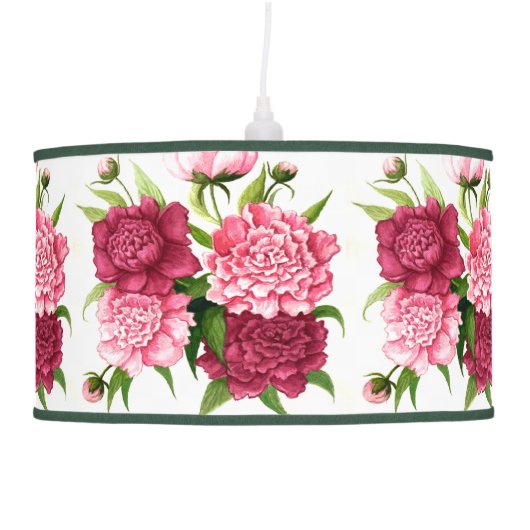 Elegant Vintage Peonies Hanging Lamp (Right)