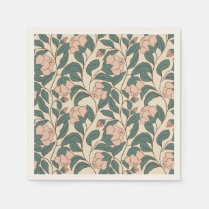 Elegant Vintage Peony Floral – Timeless Botanical Napkins
