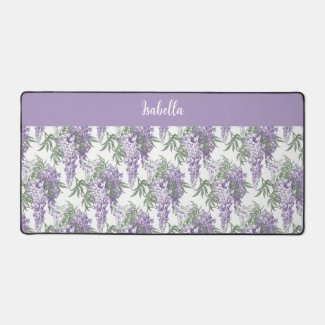 Elegant Vintage Personalized Purple Wisteria 