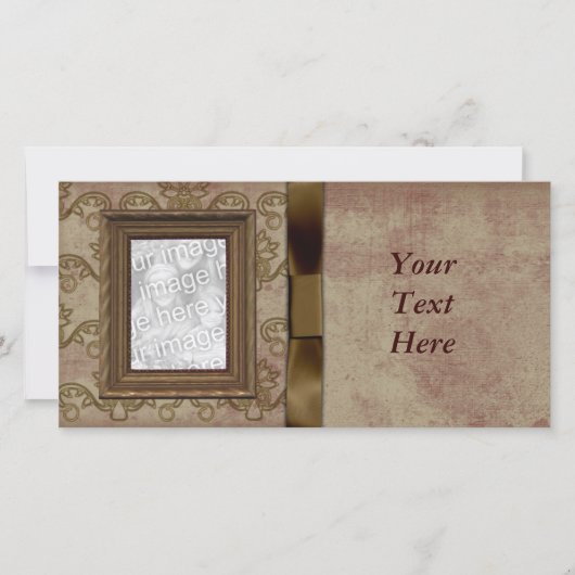 Elegant Vintage Photo Frame Card (Front)