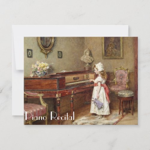 Elegant Vintage Piano Recital Invitations