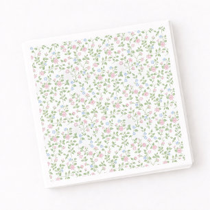 Elegant Vintage Pink Blue Floral Baby Shower  Napkins