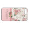 Elegant Vintage Pink Floral Rose Monogram Name