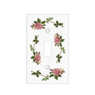 Elegant Vintage Pink Rose Light Switch Cover