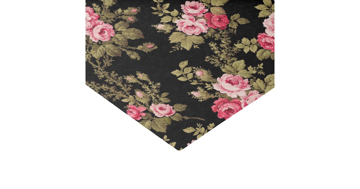 Elegant Vintage Floral Rose Tissue Paper, Zazzle