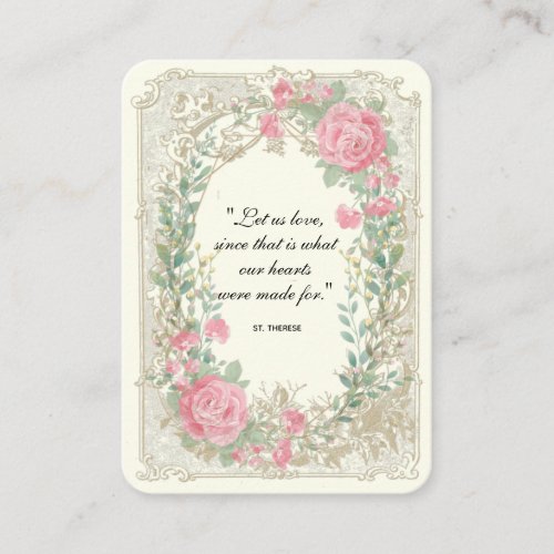 Elegant Vintage Pink Roses Gold Floral Wedding  Business Card