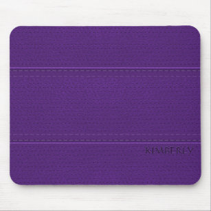 Elegant Vintage Purple Faux Leather 2 Mouse Pad