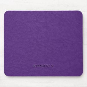 Elegant Vintage Purple Faux Leather Mouse Pad