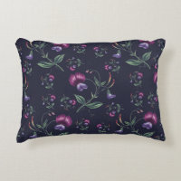 Elegant Vintage Purple Orchids Floral Pattern |