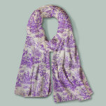 Elegant vintage purple toile de jouy scarf<br><div class="desc">Vintage retro purple toile de jouy Scarf. Enhance your wardrobe with the timeless elegance of toile de jouy vintage designs, inspired by the exquisite patterns of french hot pink scenes. These sophisticated Toile prints are an all time rage at the moment, beautiful designs that bring natural beauty and charm. This...</div>