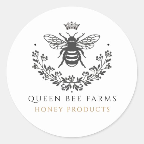 Elegant Vintage Queen Bee Product Label