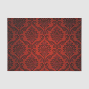 Elegant Vintage Red Damask Tissue Paper
