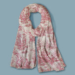 Elegant vintage red toile de jouy scarf<br><div class="desc">Vintage retro red toile de jouy Scarf. Enhance your wardrobe with the timeless elegance of toile de jouy vintage designs, inspired by the exquisite patterns of french hot pink scenes. These sophisticated Toile prints are an all time rage at the moment, beautiful designs that bring natural beauty and charm. This...</div>