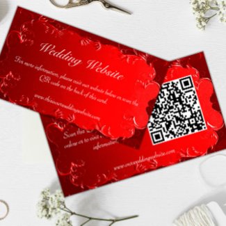 Elegant Vintage Red Website Enclosure Card
