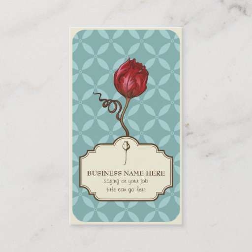 Customizable Elegant vintage rose customizable business card