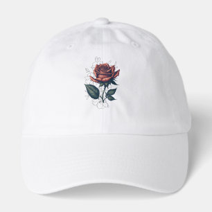 Elegant Vintage Rose – Floral Art T-Shirt Design Hat