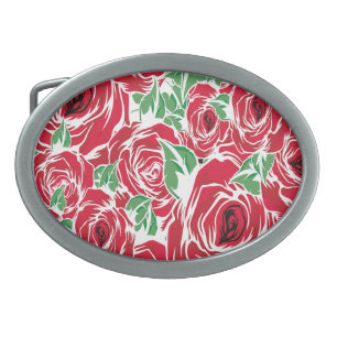 Elegant Vintage Rose Floral Belt Buckle