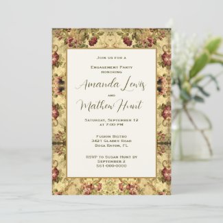 Elegant Vintage Rose Gold Engagement Party 