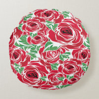Elegant Vintage Rose Pattern - Red & Green Floral